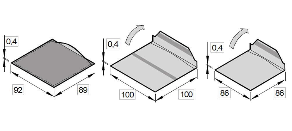 Пакетики различной формы и толщины материала